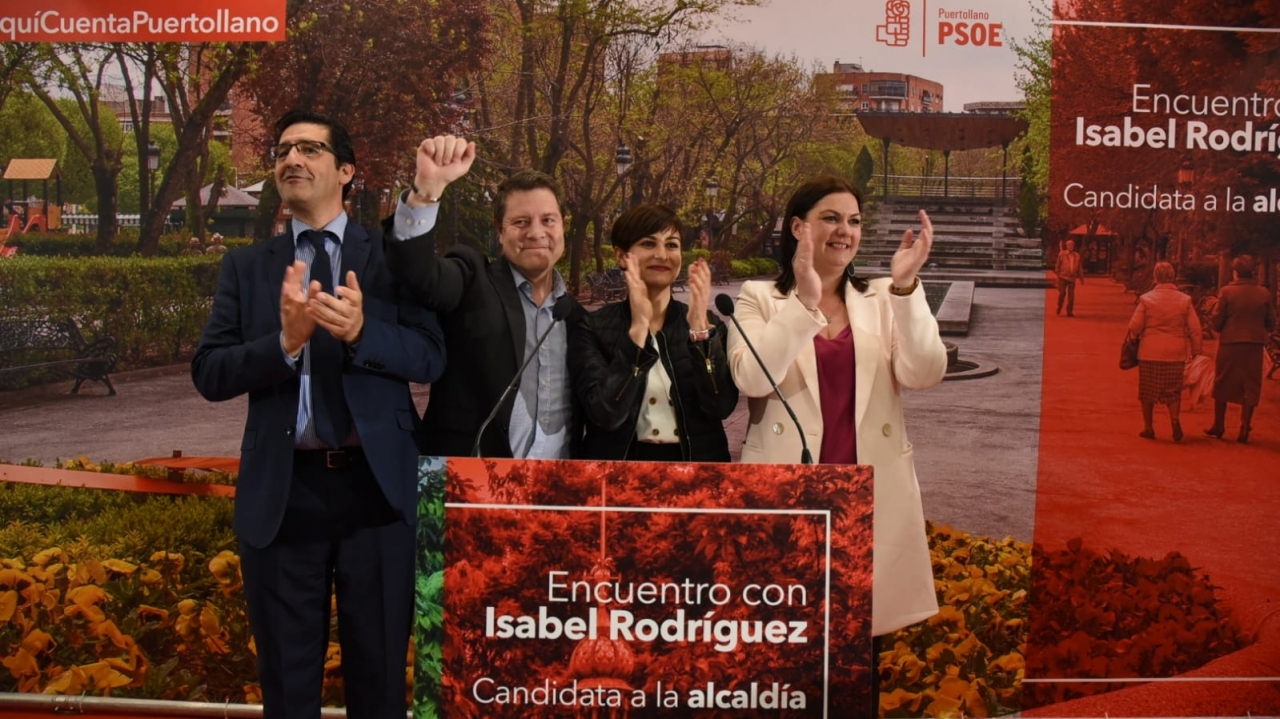 García-Page se compromete con el "proyecto de ciudad" de Isabel Rodríguez "tomando una decisión en positivo al mes para Puertollano"