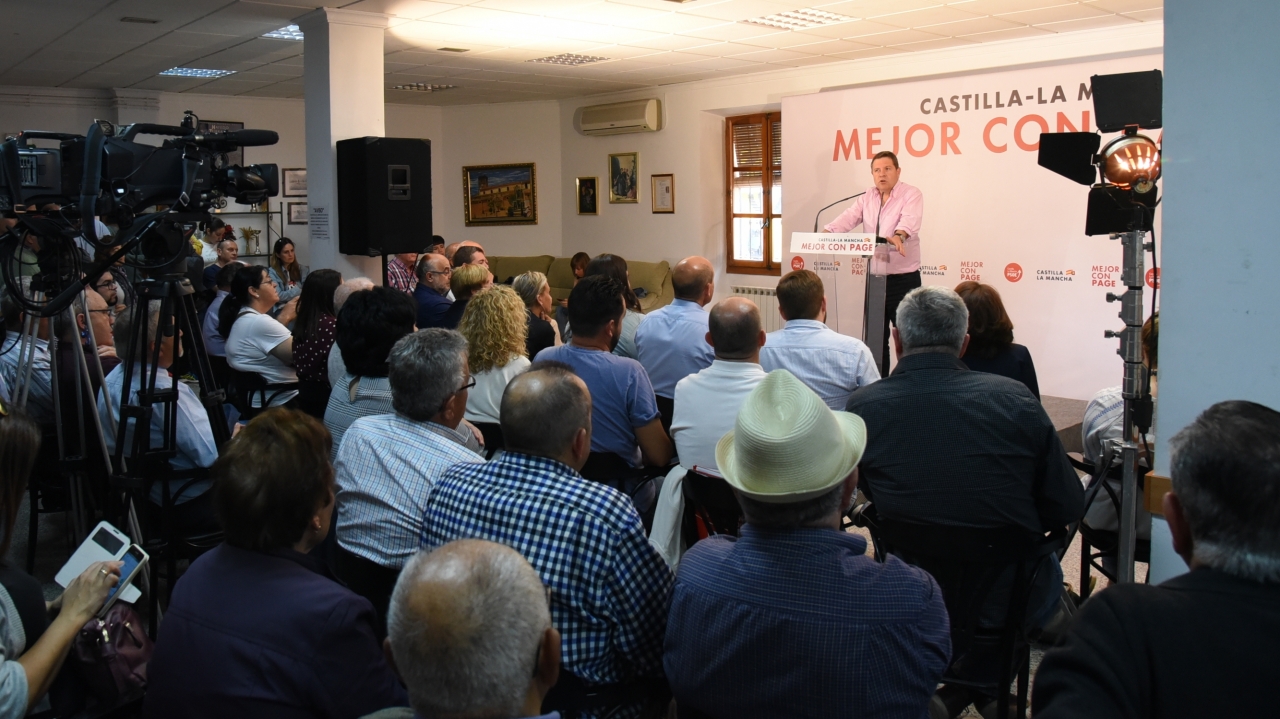 García-Page: "C-LM aprobará el próximo martes "la mayor inversión en política de mayores de los últimos 20 años"