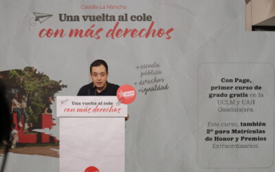Juventudes Socialistas de Castilla-La Mancha reivindica las políticas de García-Page que facilitan la vuelta a clase