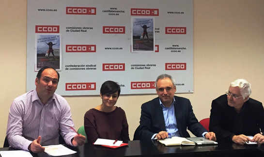 Rodríguez traslada a CCOO la necesidad de que los trabajadores se unan para “vencer” a Rajoy y recuperar así la “dignidad” en el empleo